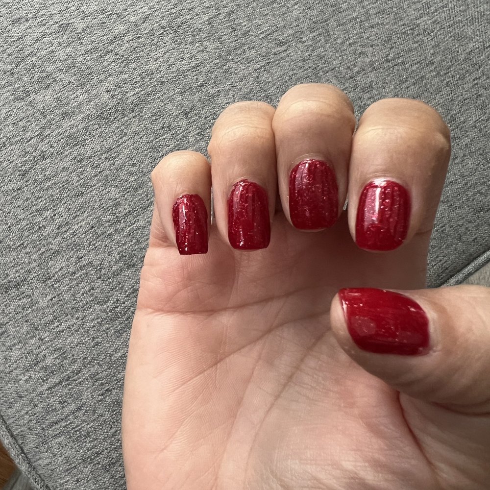 Leann's Nails - Gel manicure with polish with uneven paint near the cuticle - Nail Salons Near Me - Alameda, California Leann's Nails - Gel manicure with polish with uneven paint near the cuticle - Nail Salons Near Me - Alameda, California