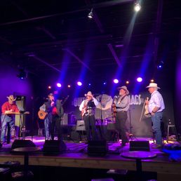 3 Trails West was performing on stage. 3 Trails West was performing on stage.