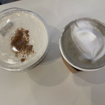 Nothing But Coffee - Toffee Cream latte cold & charcoal latte hot - Coffee & Tea Near Me - Los Angeles, California