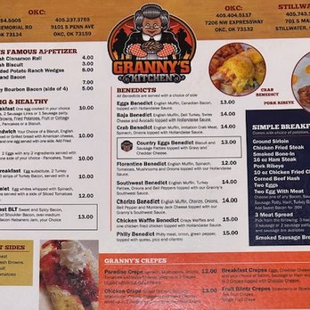 Granny's Kitchen - Menu 8/25 - Breakfast & Brunch Near Me - Stillwater, Oklahoma