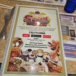 Sunset Diner - What a menu - selections!