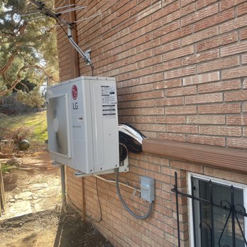 Etsitty’s Heating And Cooling - Mini Split unit was relocated from the ground to side of residence - Heating & Air Conditioning/HVAC Near Me