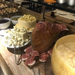 Churrascaria Galpão Nelore - Prosciutto and cheese selection as part of the salad bar