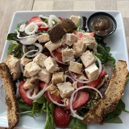 Strawberry Fields Forever salad with chicken