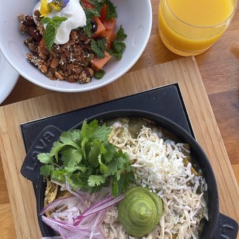 Nobu Restaurant - Chicken chilaquiles and papaya bowl - Japanese Near Me - Cabo San Lucas, BCS