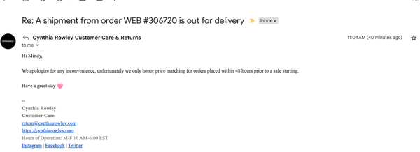 Cynthia Rowley by null