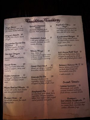 Menu photo 1 Wizards & Wands San Francisco, CA