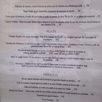 36 le Cosy - La carte - French Near Me - Lyon, 69
