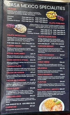 Menu photo 3 Casa Mexico Siloam Springs, AR Menu photo 3 Casa Mexico Siloam Springs, AR