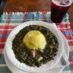 Gertrudes Restaurant - Callaloo & fungi & sorrel