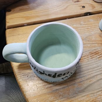 Clay Casa New Braunfels - Inside of painted cup - Paint-Your-Own Pottery Near Me - New Braunfels, Texas Clay Casa New Braunfels - Inside of painted cup - Paint-Your-Own Pottery Near Me - New Braunfels, Texas