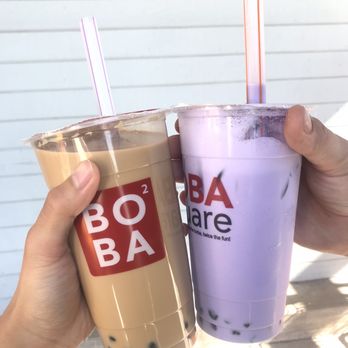 Boba Square - lavender milk tea + taro milk tea - Coffee & Tea Near Me - Irvine, California