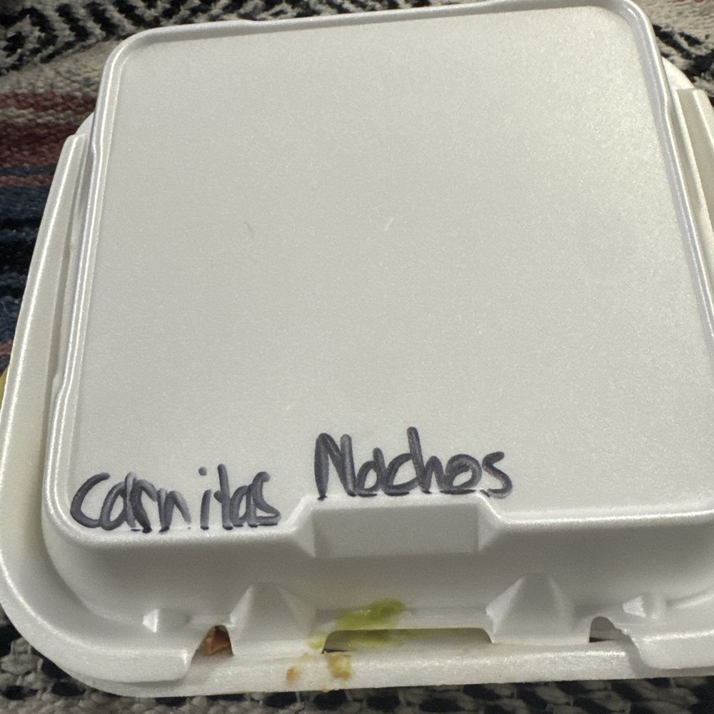 They even label the boxes and wrappers. Carnitas Nachos They even label the boxes and wrappers. Carnitas Nachos