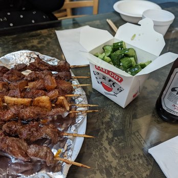 Hankow Cuisine - meat skewers, cucumbers, and beer - Chinese Near Me - San Jose, California Hankow Cuisine - meat skewers, cucumbers, and beer - Chinese Near Me - San Jose, California