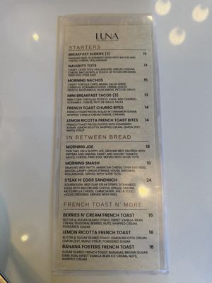 Menu photo 1 Luna Bakersfield, CA