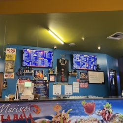 Mariscos la baja - Inside, front counter.  Thiyplace just feels like Mexico.