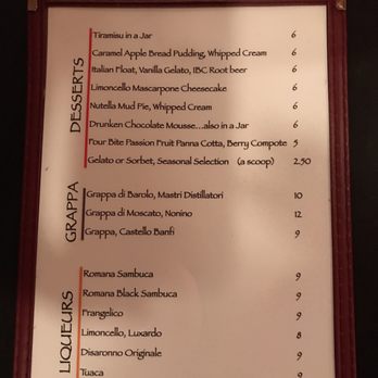 Farro Italian Restaurant - Dessert menu - Italian Near Me - Centennial, Colorado