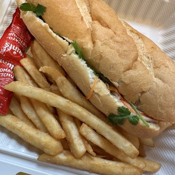 Miss Saigon - Grilled pork banh mi so mid. Bread is stale - Vietnamese Near Me - Centreville, Virginia Miss Saigon - Grilled pork banh mi so mid. Bread is stale - Vietnamese Near Me - Centreville, Virginia