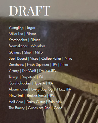 Menu photo 8 Pennsylvania Rye Allentown, PA Menu photo 8 Pennsylvania Rye Allentown, PA