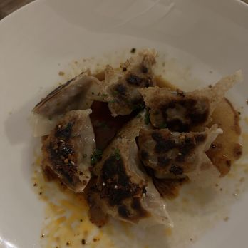 Kome - Pork dumplings: super crispy on top and tender inside with burst of supplemental flavor from the chili crisp. 4 stars - Restaurants Near Me - Willemstad, New Brunswick