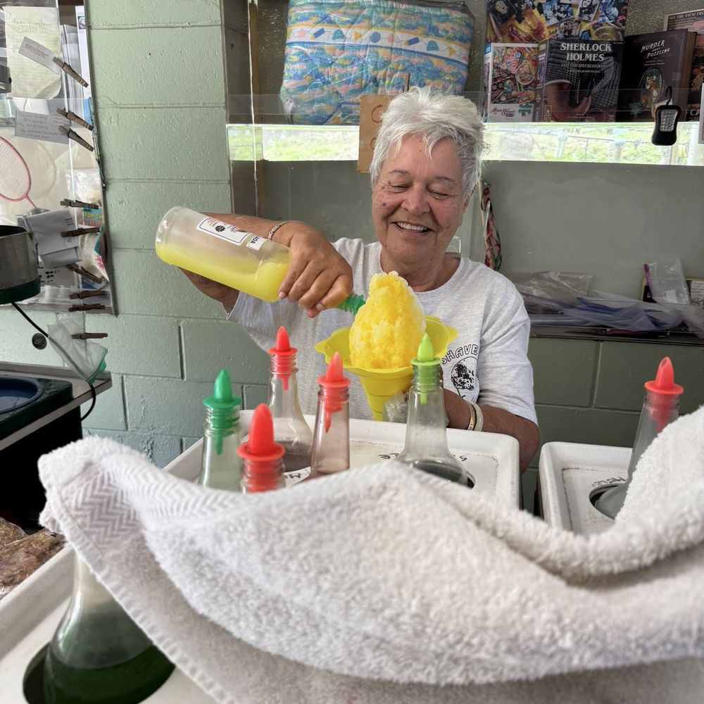 Lorraine Shave Ice - The amazing Miss Lorraine (she's like the cool Auntie you've always wanted) - Desserts Near Me - Wailuku, Hawaii