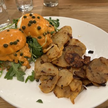 Morning Belle - Smoked Salmon Benedict with potatoes instead of a salad - Breakfast & Brunch Near Me - Grand Rapids, Michigan Morning Belle - Smoked Salmon Benedict with potatoes instead of a salad - Breakfast & Brunch Near Me - Grand Rapids, Michigan