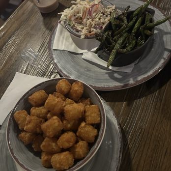 Yankee Tavern - Sides: tater tots, Szechuan green beans, and coleslaw - Bars Near Me - Eagan, Minnesota