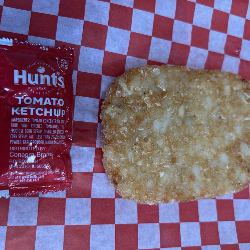 EggStra - Hash brown (ketchup packet for size) - Breakfast & Brunch Near Me - Buena Park, California EggStra - Hash brown (ketchup packet for size) - Breakfast & Brunch Near Me - Buena Park, California