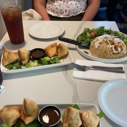 Samosa, Chicken Kabab Dinner