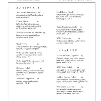 Alta Marea - November 2021 - Italian Near Me - St  Augustine, Florida