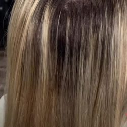 Hair by Brittany Savin - This is what I gave Brittany to work with, lifeless color that another colorist did prior to when I asked for ombre baliage.