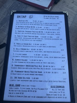Menu photo 1 Irondequoit Beer Company Rochester, NY