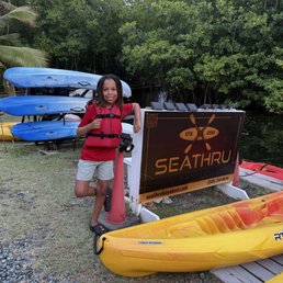 Kayak, salt river, sea thru kayak Kayak, salt river, sea thru kayak