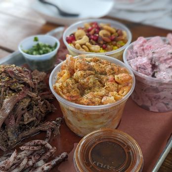KG BBQ - Sides - mac & cheese, beet potato salad, Mediterranean rice - Egyptian Near Me - Austin, Texas KG BBQ - Sides - mac & cheese, beet potato salad, Mediterranean rice - Egyptian Near Me - Austin, Texas
