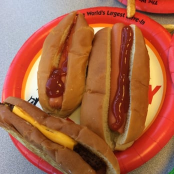 The Varsity - 2 naked dogs with ketchup & a chili cheese dog - Burgers Near Me - Atlanta, Georgia The Varsity - 2 naked dogs with ketchup & a chili cheese dog - Burgers Near Me - Atlanta, Georgia