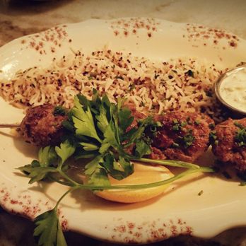 Aba - lamb & beef kefta with basmati rice (good, but kinda small and hella overpriced!) - Mediterranean Near Me - Chicago, Illinois Aba - lamb & beef kefta with basmati rice (good, but kinda small and hella overpriced!) - Mediterranean Near Me - Chicago, Illinois