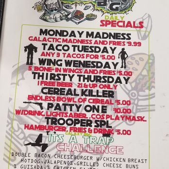 Galaxy B&G - Menu - Burgers Near Me - Killeen, Texas Galaxy B&G - Menu - Burgers Near Me - Killeen, Texas