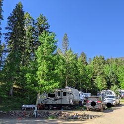 Aspen Acres Campground - back in sites up the side of the mountain