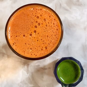 Bayside Cafe - Good morning! Orange-Carrot Juice & a Wheatgrass Double Shot. - Breakfast & Brunch Near Me - Sausalito, California Bayside Cafe - Good morning! Orange-Carrot Juice & a Wheatgrass Double Shot. - Breakfast & Brunch Near Me - Sausalito, California