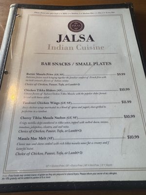 Menu photo 5 Jalsa Hillsboro, OR