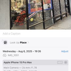 Master Barbering Academy - timestamp of the location showing that I was well within the operating hours.