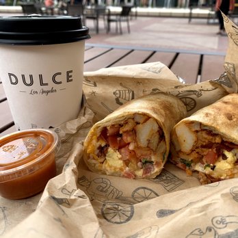 Cafe Dulce - Breakfast burrito and rose green tea latte - Coffee & Tea Near Me - Los Angeles, California Cafe Dulce - Breakfast burrito and rose green tea latte - Coffee & Tea Near Me - Los Angeles, California