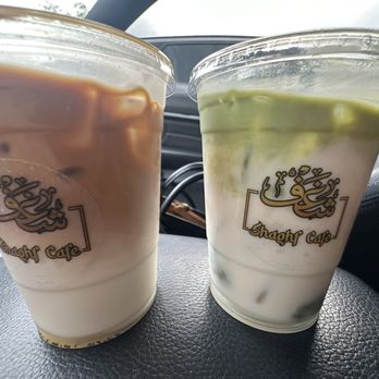 Shaghf Cafe - Habibi latte and coconut matcha - Coffee & Tea Near Me - Tempe, Arizona Shaghf Cafe - Habibi latte and coconut matcha - Coffee & Tea Near Me - Tempe, Arizona