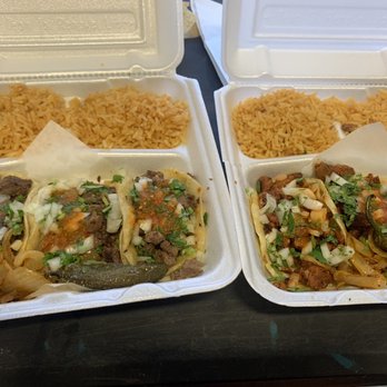 El Fogon - Mexico City tacos. Asada on the left and spicy pork on the right. - Tex-Mex Near Me - Owasso, Oklahoma El Fogon - Mexico City tacos. Asada on the left and spicy pork on the right. - Tex-Mex Near Me - Owasso, Oklahoma