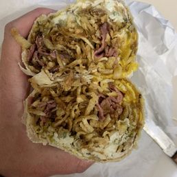 Pastrami breakfast burrito (no cheese) Pastrami breakfast burrito (no cheese)