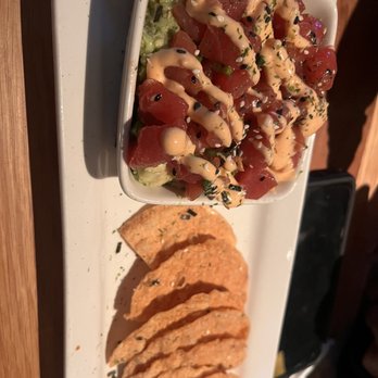 BJ's Restaurant & Brewhouse - Ahi Poke Tacos* - New American Near Me - Valley Stream, New York