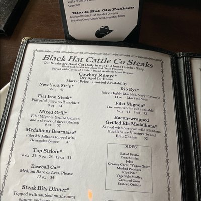 Menu photo 2 Black Hat Cattle Kittredge, CO Menu photo 2 Black Hat Cattle Kittredge, CO