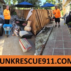 D & B Junk Removal - Demo and Debris Removal of a Brick BBQ pit.
