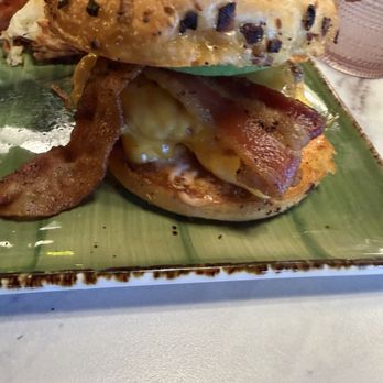Haven Haus Cafe - Everything bagel sandwhich. Pretty good. House made sausage patty pretty Tite .. - Breakfast & Brunch Near Me - La Verne, California Haven Haus Cafe - Everything bagel sandwhich. Pretty good. House made sausage patty pretty Tite .. - Breakfast & Brunch Near Me - La Verne, California