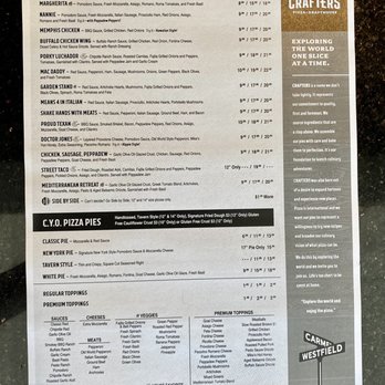 Crafters Pizza and Drafthouse - Menu - Pizza Near Me - Carmel, Indiana Crafters Pizza and Drafthouse - Menu - Pizza Near Me - Carmel, Indiana